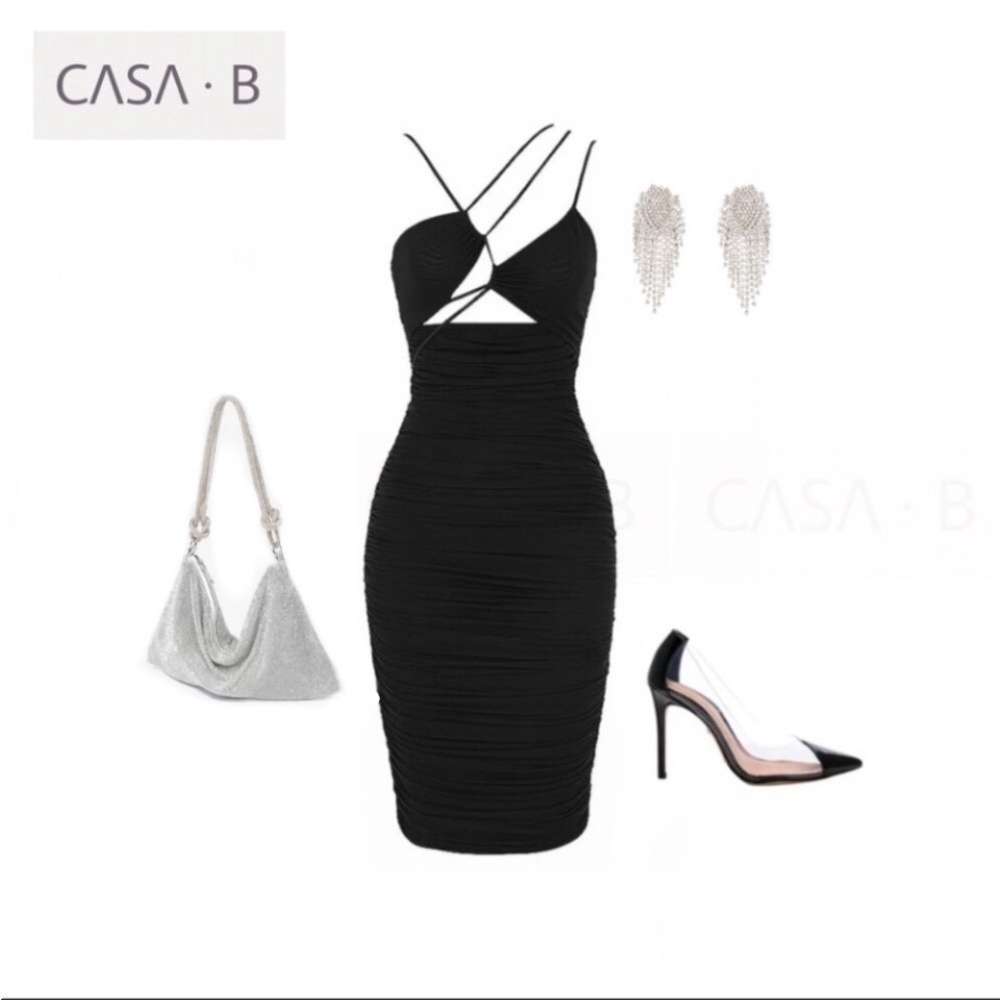 5⭐️CASA B| MINI Rhinestone Mesh Knotted Shoulder Bag - Picture 5 of 10